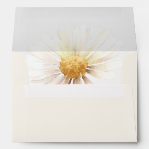 Elegant Daisy Wedding Envelope