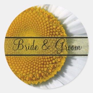 Elegant Daisy Wedding Stickers