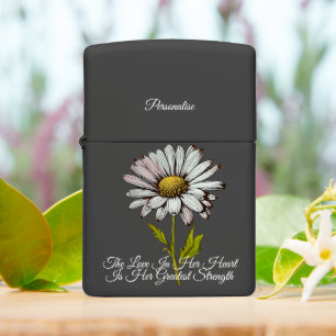 Elegant Daisy Wildflower Love Quote Classic  Zippo Lighter