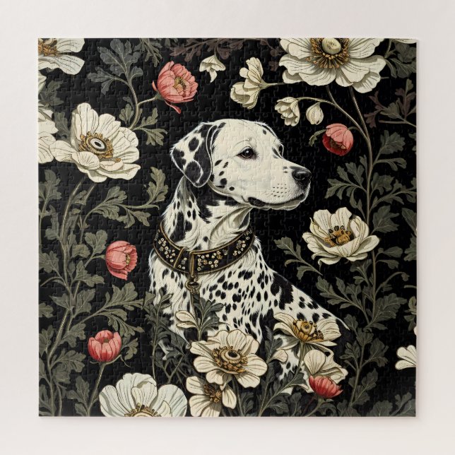 Elegant Dalmatian William Morris Inspired Jigsaw Puzzle (Vertical)