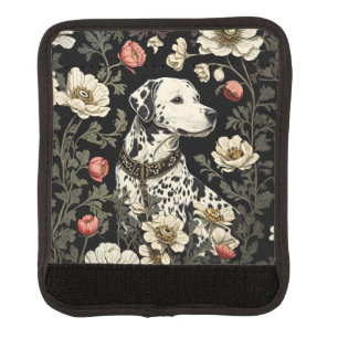 Elegant Dalmatian William Morris Inspired Luggage Handle Wrap