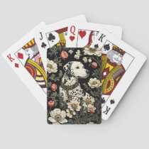 Elegant Dalmatian William Morris Inspired Poker Cards