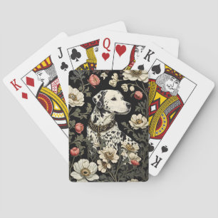 Elegant Dalmatian William Morris Inspired Poker Cards