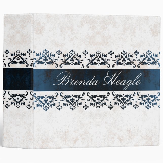Elegant Damask Avery Binder (Front/Spine)