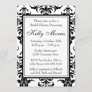 Elegant Damask Birthday or Shower Invitation