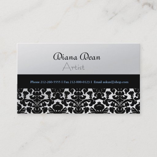 Customizable ELEGANT DAMASK BUSINESS CARD