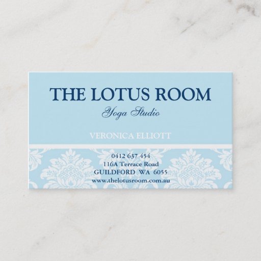 Customizable Elegant Damask Business Card