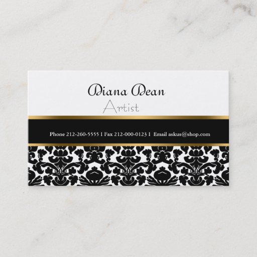 Customizable ELEGANT DAMASK BUSINESS CARD