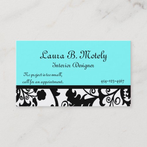 Elegant Damask Business Card