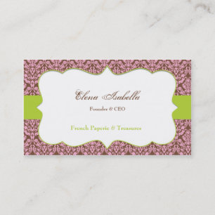 Elegant Damask Business Card