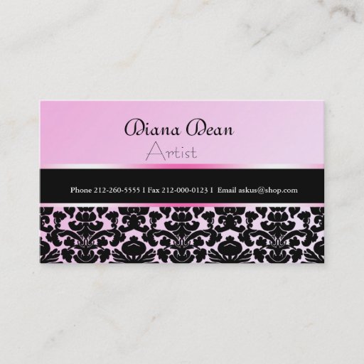 Customizable ELEGANT DAMASK BUSINESS CARD