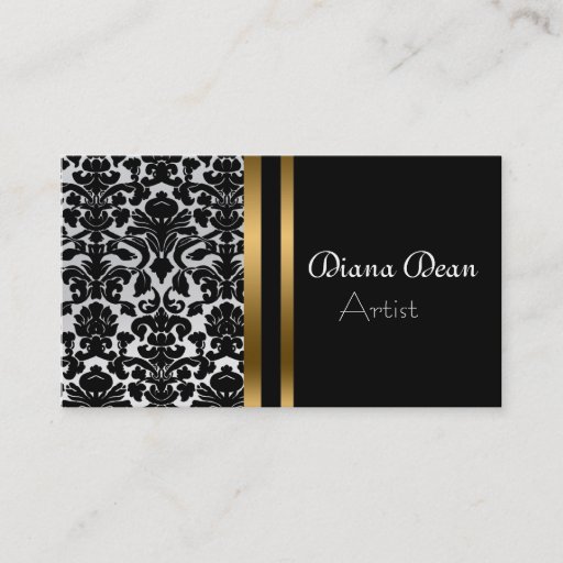 Customizable ELEGANT DAMASK BUSINESS CARD