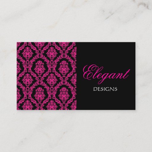 Customizable Elegant Damask Business Card