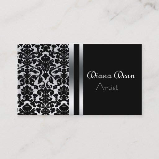 Customizable ELEGANT DAMASK BUSINESS CARD