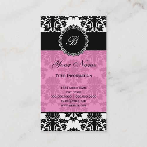 Elegant Damask Business Cards