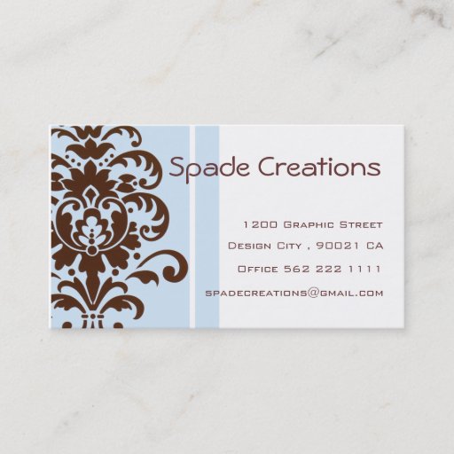 Customizable Elegant Damask - Customized Business Cards