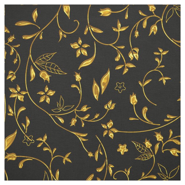 Elegant Damask Fabric black yard (Swatch)