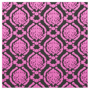 Elegant Damask Fabric Pink