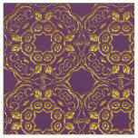 Elegant Damask Fabric Purple
