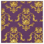 Elegant Damask Fabric Purple