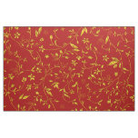 Elegant Damask Fabric Red