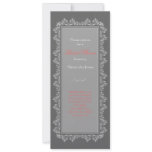 Elegant Damask Filigree Bridal Shower Party 6 Personalized Invites
