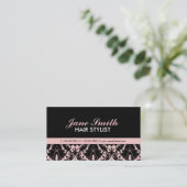 Elegant Damask Floral Modern Professional Stylish Business Card (Standing Front)