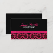 Elegant Damask Floral Modern Professional Stylish Business Card (Front/Back)