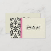 Elegant Damask Floral Stylist Salon Hairdresser Business Card (Front/Back)