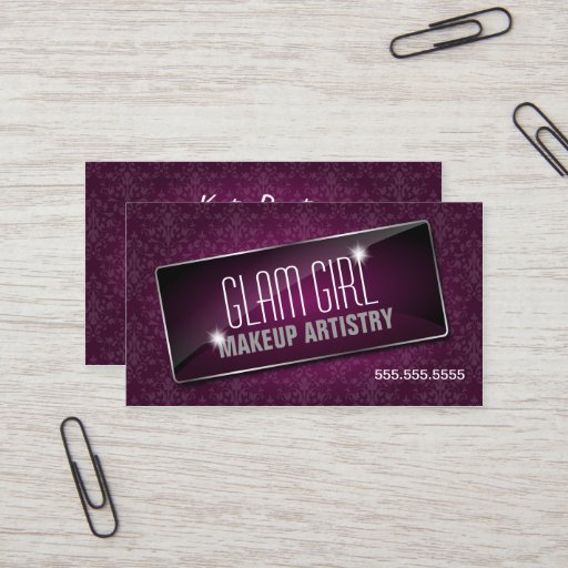 Customizable Elegant Damask Glass Jewel and Sparkles Business Card Template
