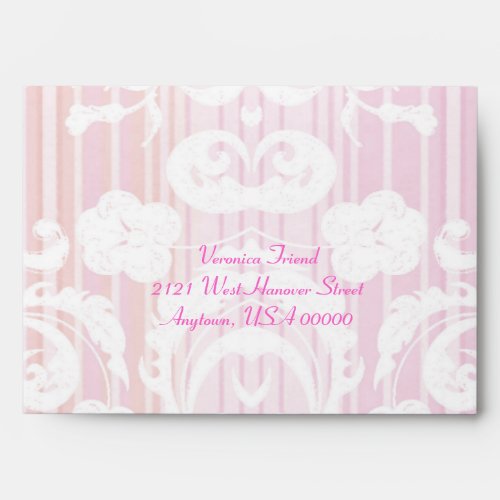 Elegant Damask Invitation Envelope