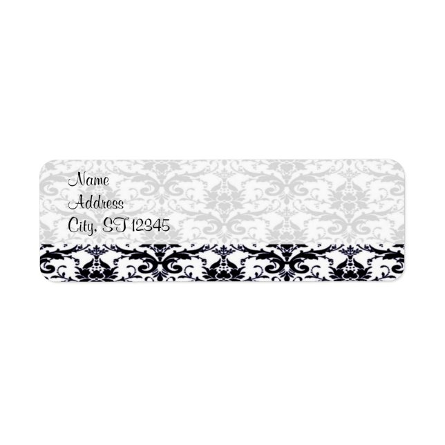 Elegant Damask Label (Front)