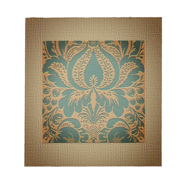 Elegant Damask Mother's Day Notepad (Front)