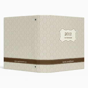 Elegant Damask Multipurpose Personalized Binder