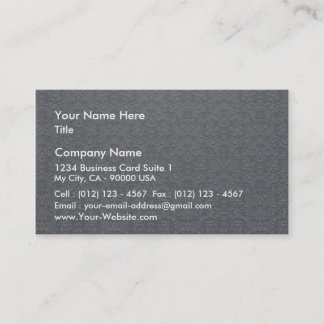 Elegant damask pattern and Golden swirl Business Card