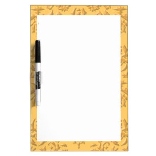 Elegant Damask Pattern Dry-Erase Board