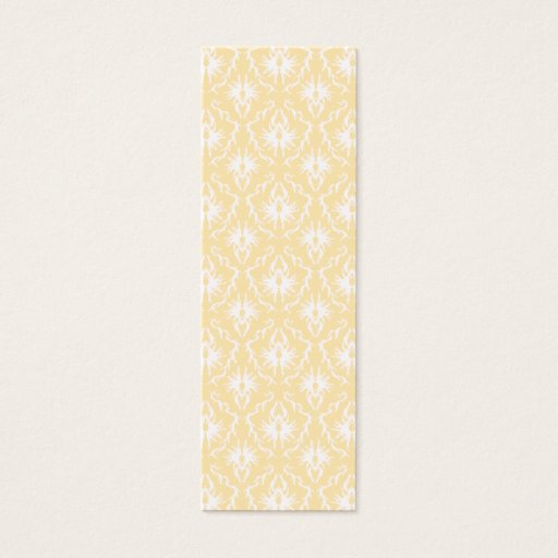 Customizable Elegant damask pattern. Light gold color. Business Card
