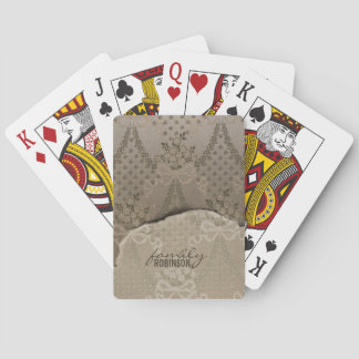 Elegant Damask Poker Cards