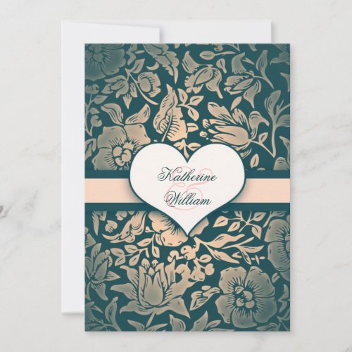 elegant damask rehearsal dinner invitations