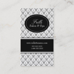Elegant Damask Salon Appointment Card
