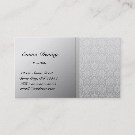 Customizable Elegant Damask Businesscard Business Cards