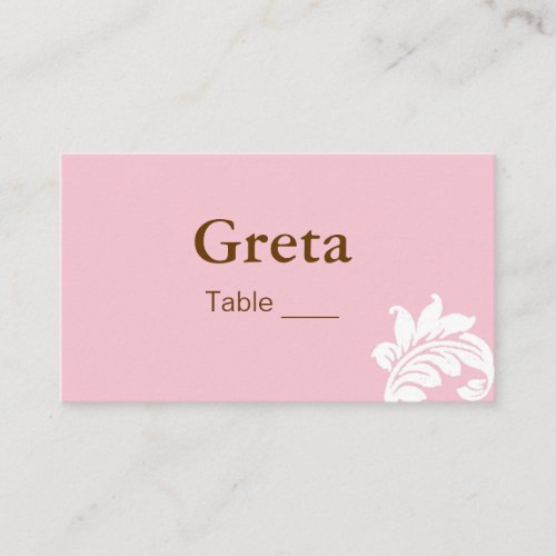 Elegant Damask Table Place Card Holders Business Card Template