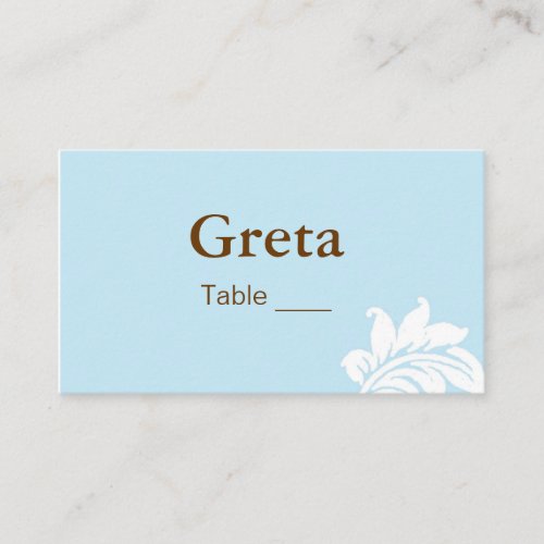 Elegant Damask Table Place Card Holders Business Card Template