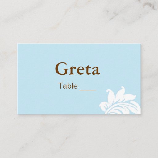 Customizable Elegant Damask Table Place Card Holders Business Card Template