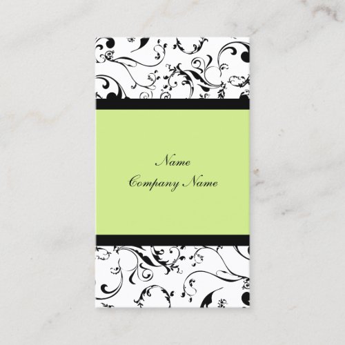 Elegant damask vines business card