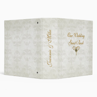 Elegant Damask Wedding Guest Book Binder