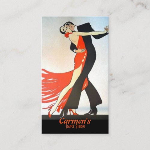 Elegant Dance Instructor Dance Studio  Business Card