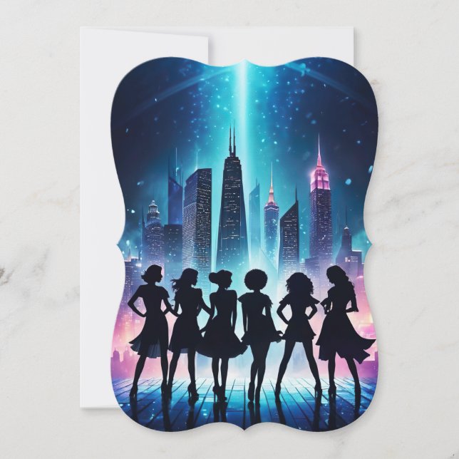 Elegant Dance Party Invitations (Front)