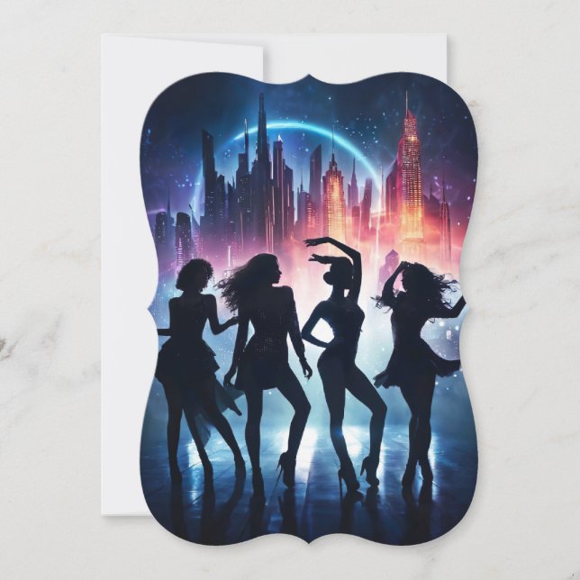 Elegant Dance Party Invitations (Front)