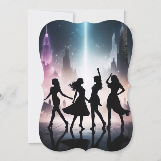 Elegant Dance Party Invitations (Front)